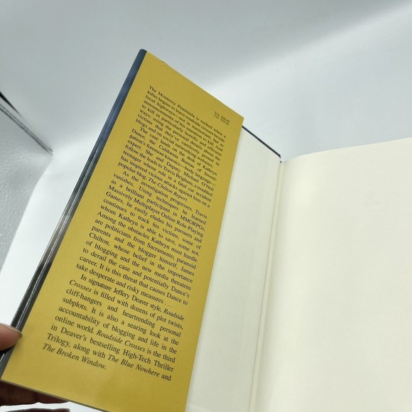 Jeffery Deaver Roadside Crosses Dust Jacket 1st Edition 2009 - Picture 4 of 7